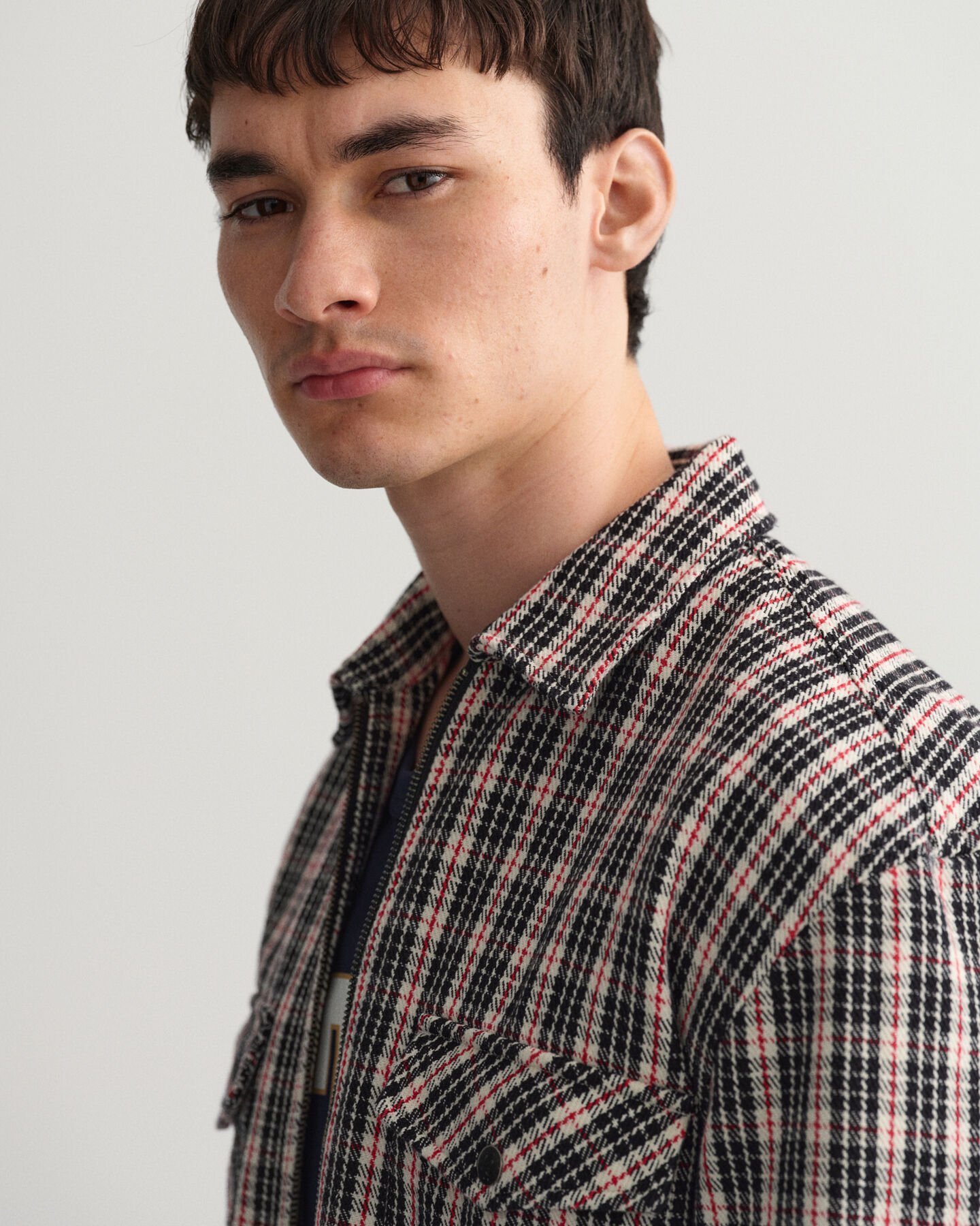 Relaxed Fit Twill Hemd mit Rei&szlig;verschluss