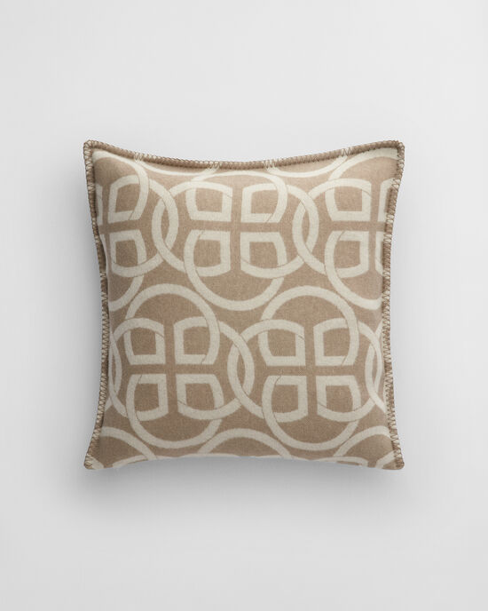 Monogram Kissenhülle aus Wolle