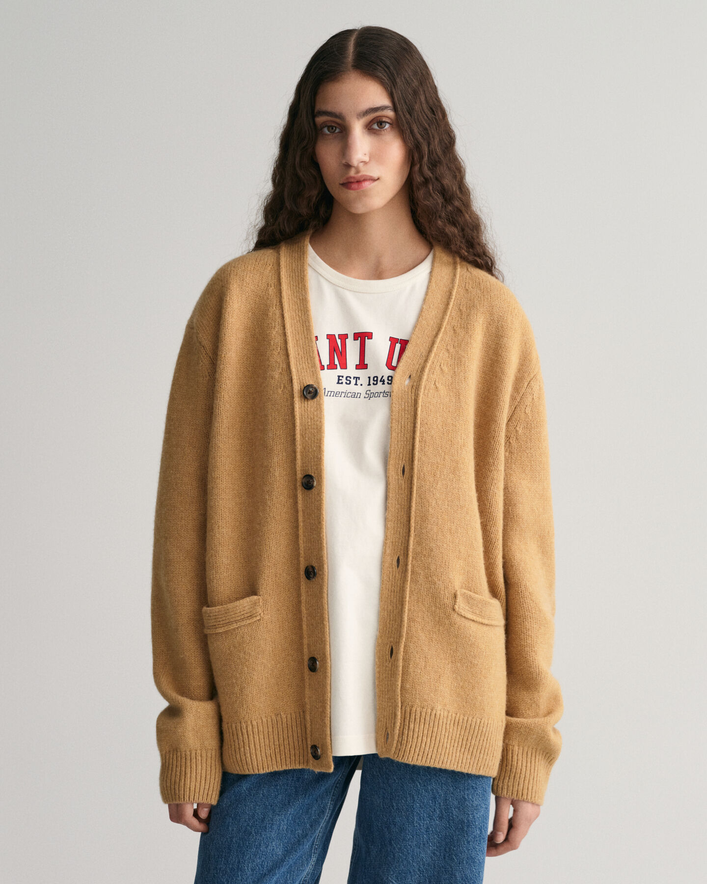 Weiche Wollstrickjacke