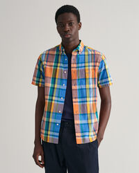 Farbenfrohes Regular Fit Madras Kurzarmhemd