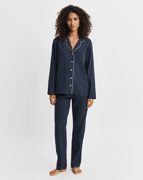 Pyjama mit Satinstreifen in Geschenkbox