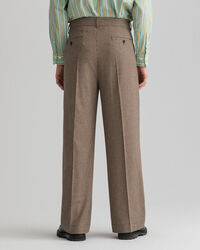 Karierte Anzughose mit Bundfalten