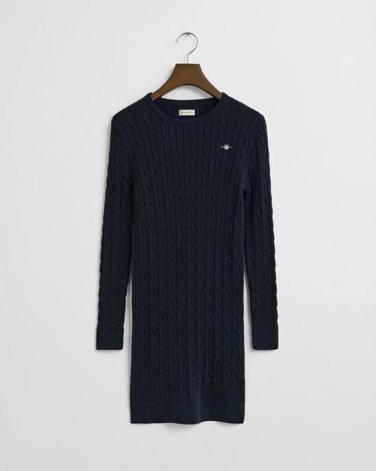 Teen Girls Zopfstrick Kleid aus Stretch-Baumwolle