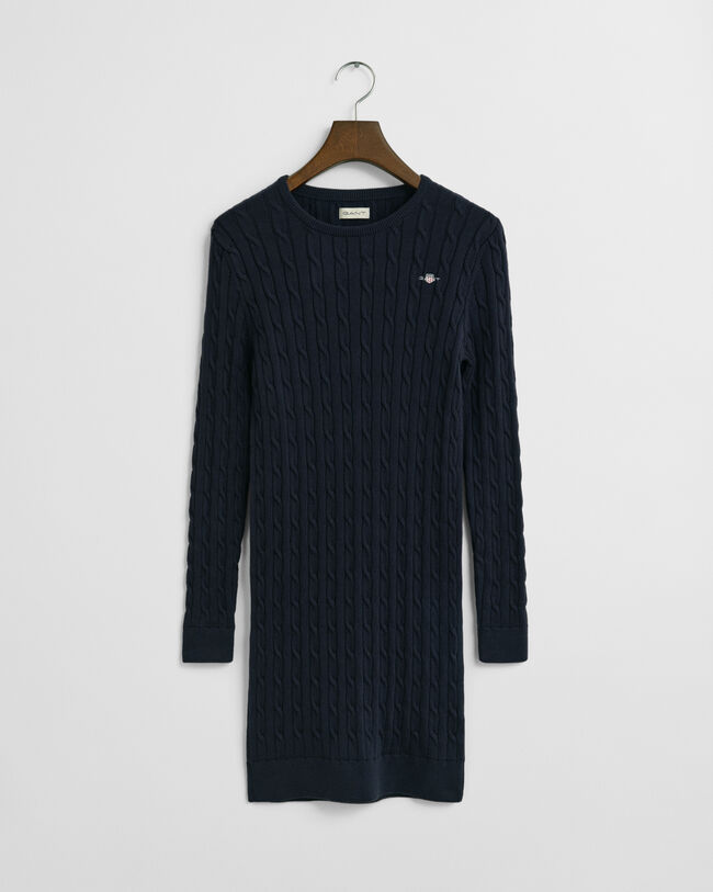 Teen Girls Zopfstrick Kleid aus Stretch-Baumwolle