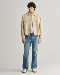 Truckerjacke aus Leder