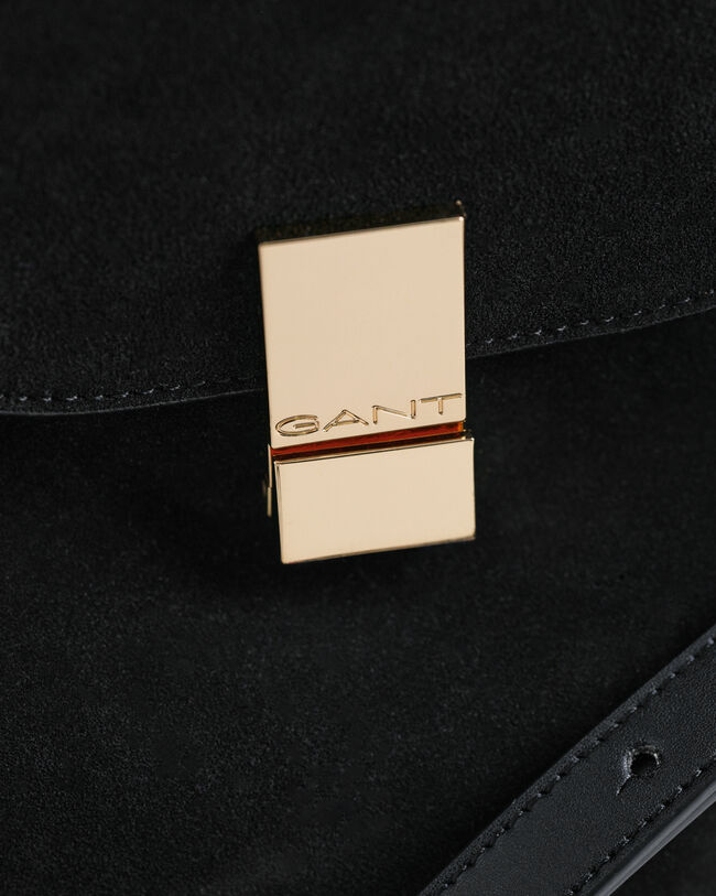 Bucket Beuteltasche aus Veloursleder