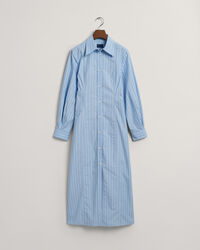 Midi-Hemdblusenkleid mit Streifen