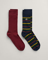 2er-Pack Socken mit Streifen in Geschenkbox