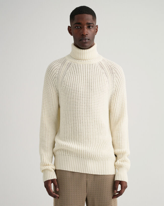 Textured Rollkragenpullover