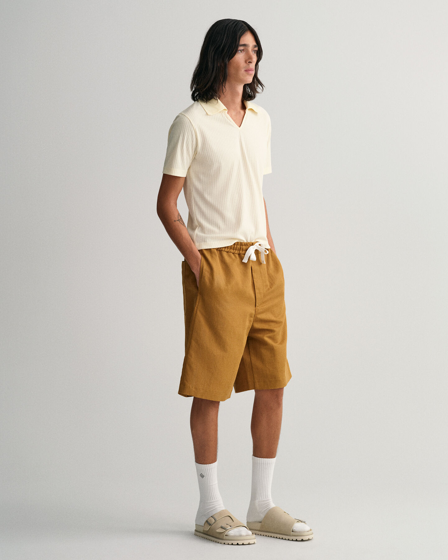 Piqu&eacute; Poloshirt im 70er-Jahre-Stil