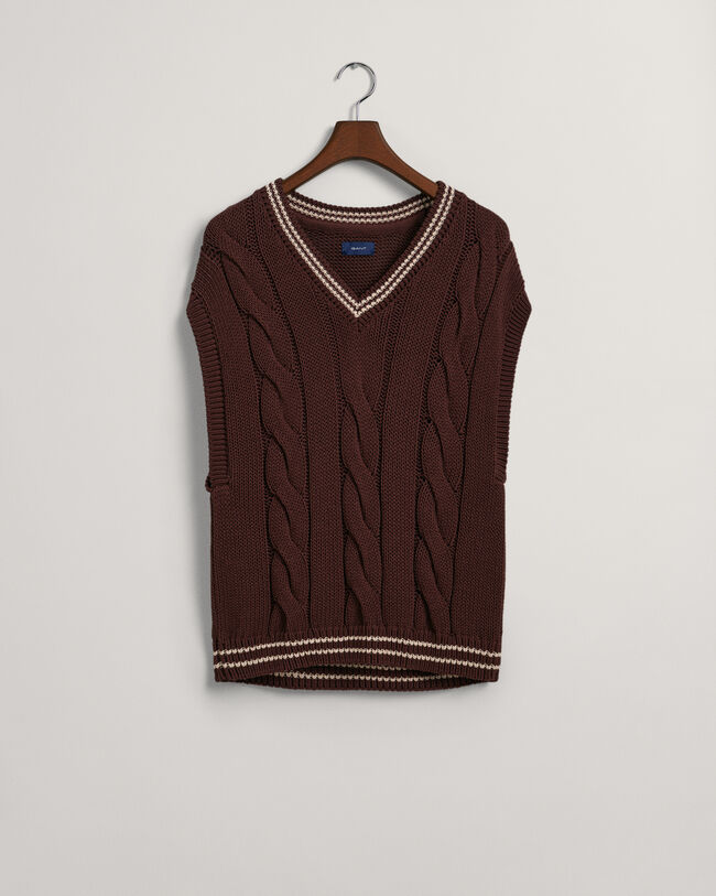 Zopfstrick Pullunder