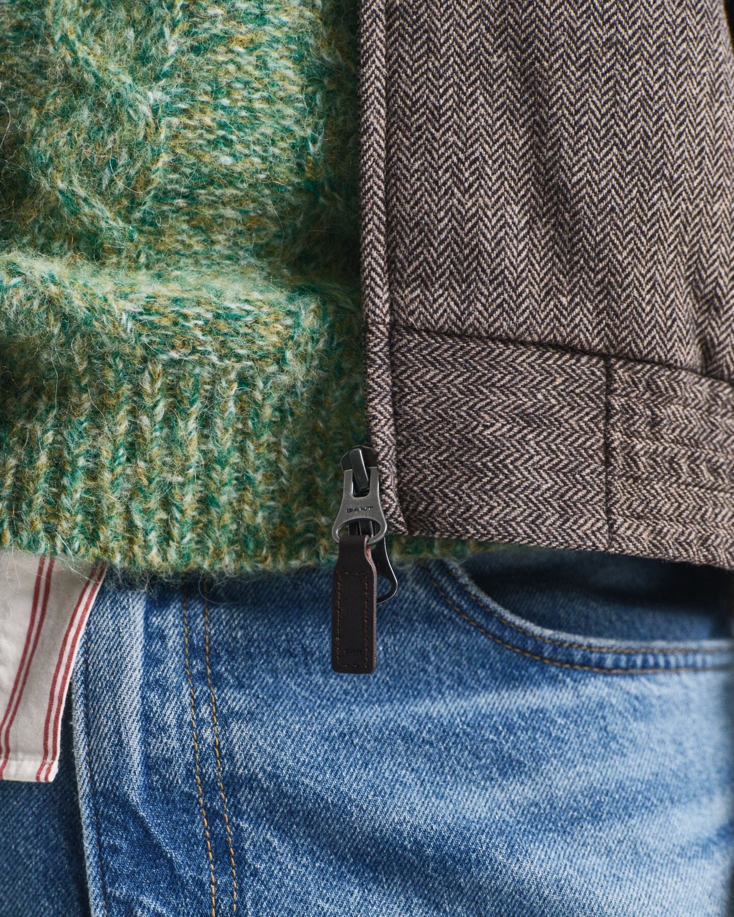 Harrington Jacke aus Wollgemisch