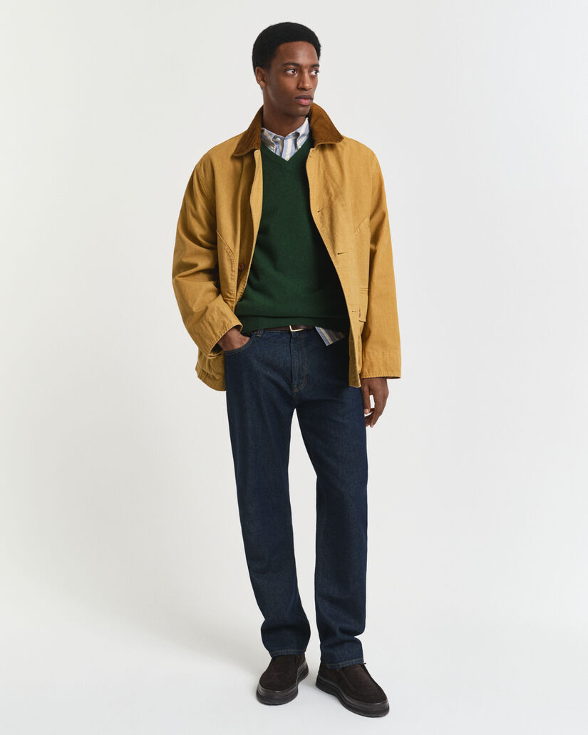 Superfine Lambswool V-Neck Pullover