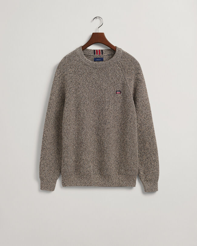 Twisted Rundhalspullover aus Baumwolle