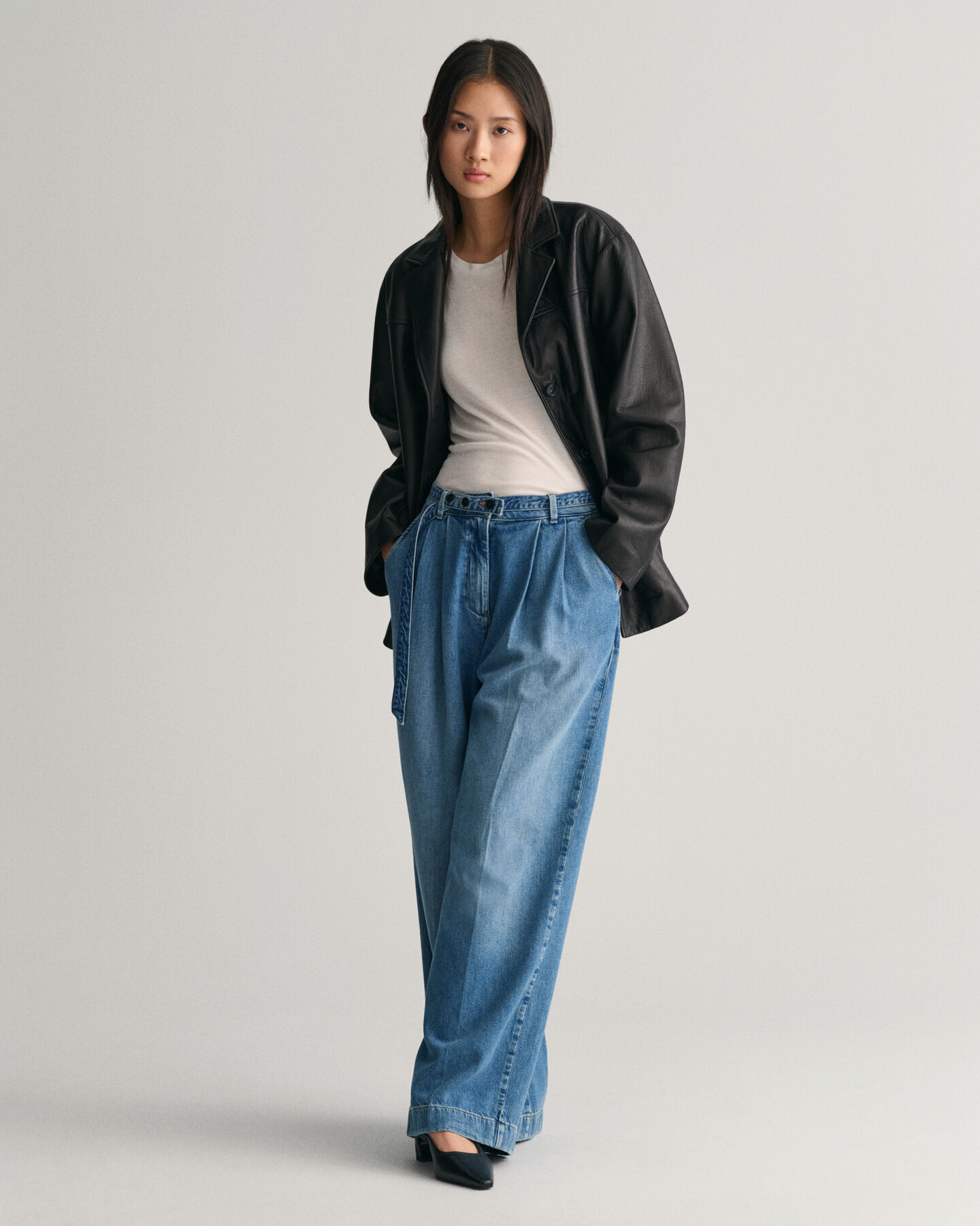 Blazerjacke aus Leder