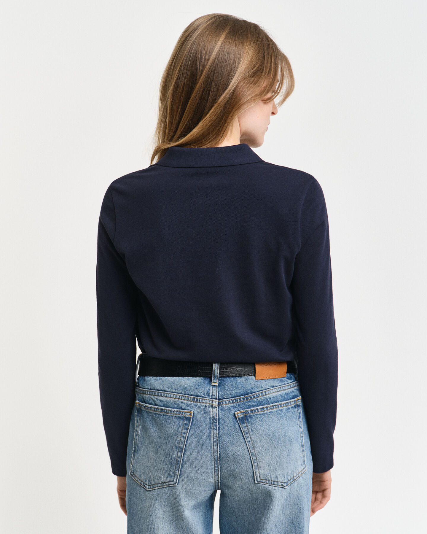 Shield Piqué Langarm-Poloshirt