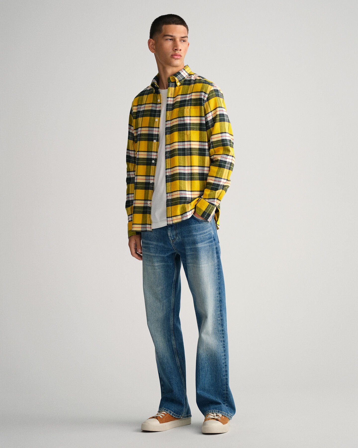 Regular Fit Flanell Karohemd