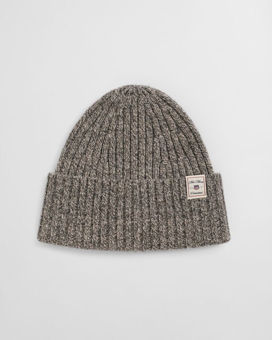 Mouliné Beanie aus Wollmix