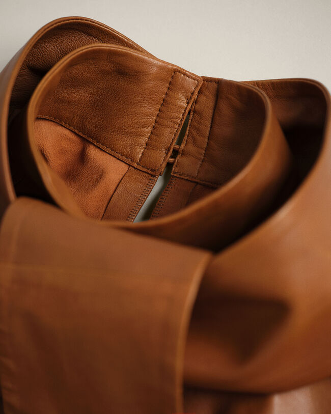 Wrangler x GANT Leder Bluse mit Schluppe