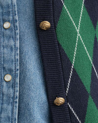 Strickjacke mit Argyle-Muster