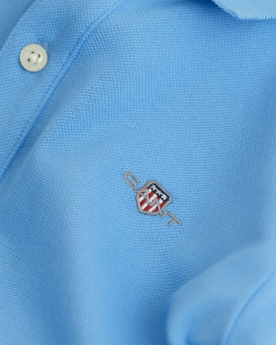 Kids Shield Langarm Piqué Poloshirt