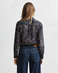 Regular Fit Bluse aus Baumwolle und Seide mit Blumen-Print