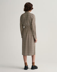 Geometric Hemdblusenkleid in A-Linie