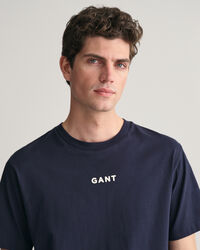 T-Shirt mit kleinem GANT-Kontrastlogo - GANT