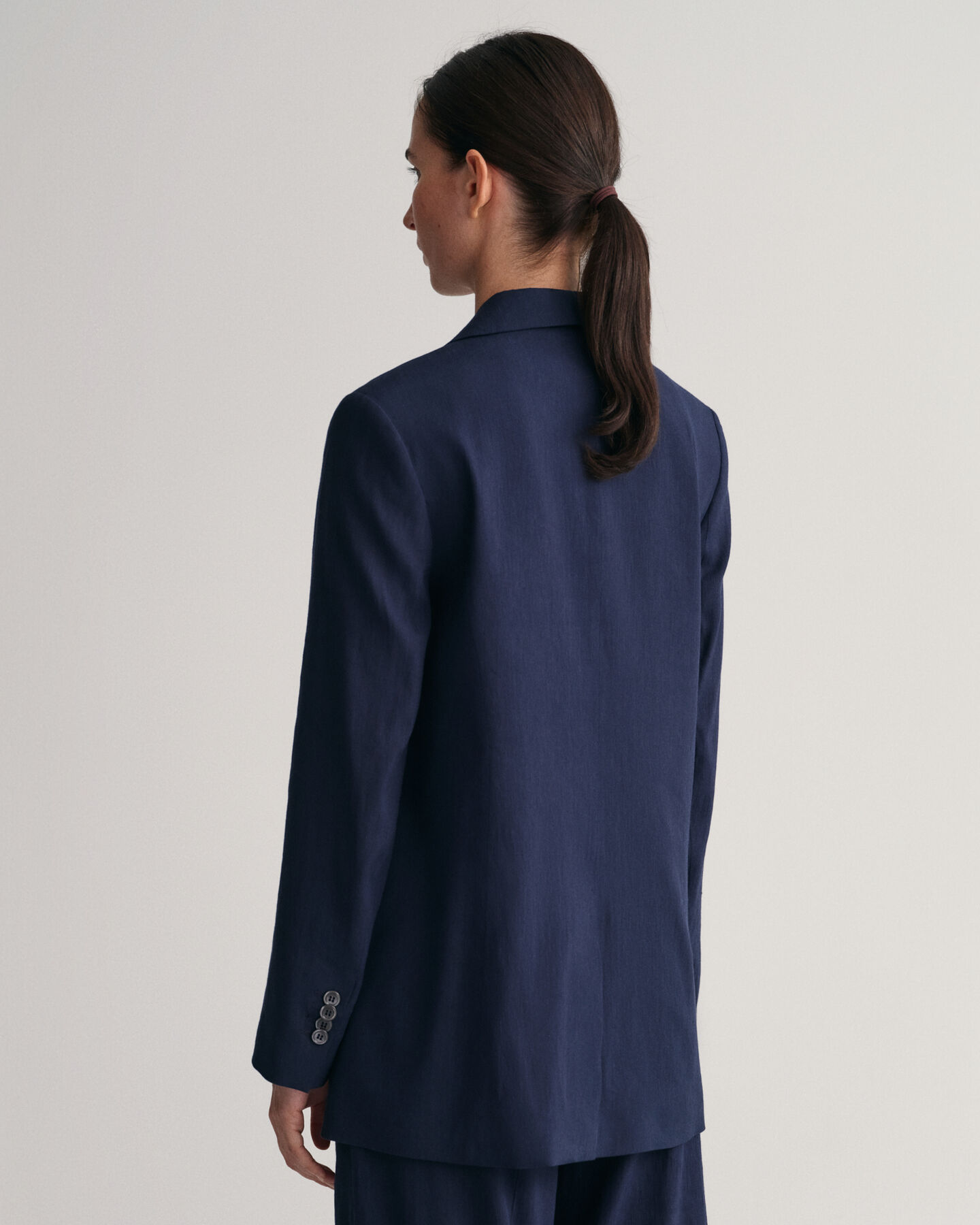 Regular Fit Stretch Leinen Blazer
