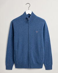 Strickjacke aus Super Fine Lambswool mit Rei&szlig;verschluss