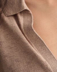 Kleid mit Kragen aus Leinenmischung