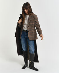 Regular Fit Houndstooth Blazer aus Wolle