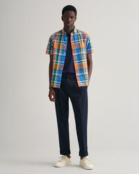 Farbenfrohes Regular Fit Madras Kurzarmhemd