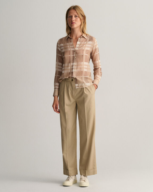 Regular Fit Karobluse aus Baumwolle und Seide