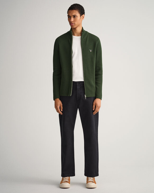 Strickjacke mit gerippter Struktur