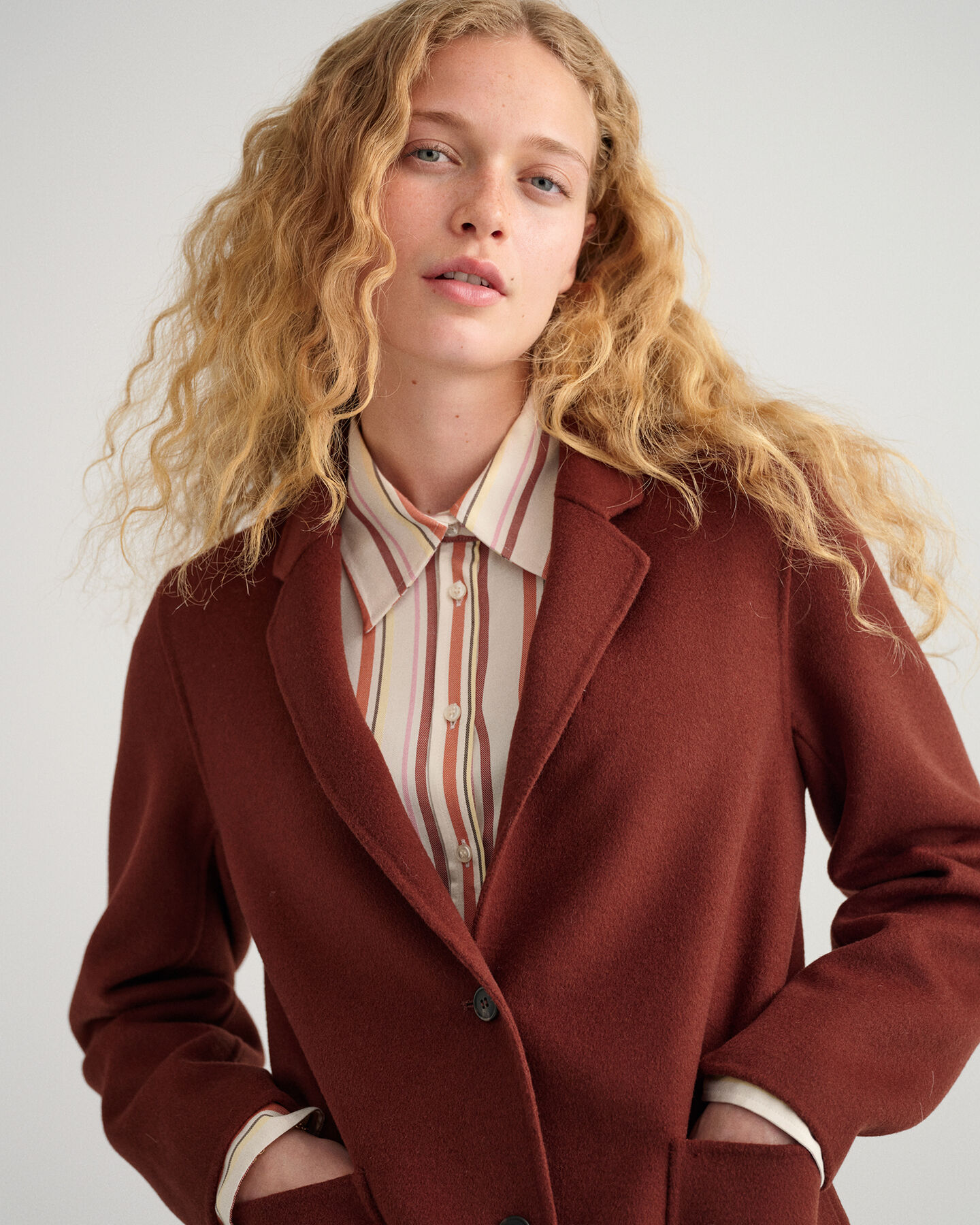 Handgenähter Blazer in gerader Form