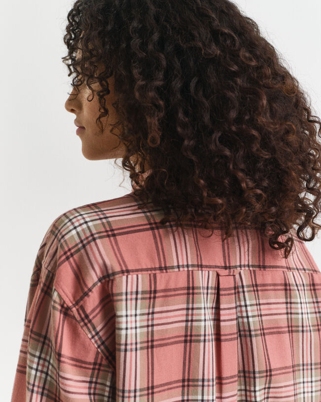 Relaxed Fit Flanellbluse mit Karomuster