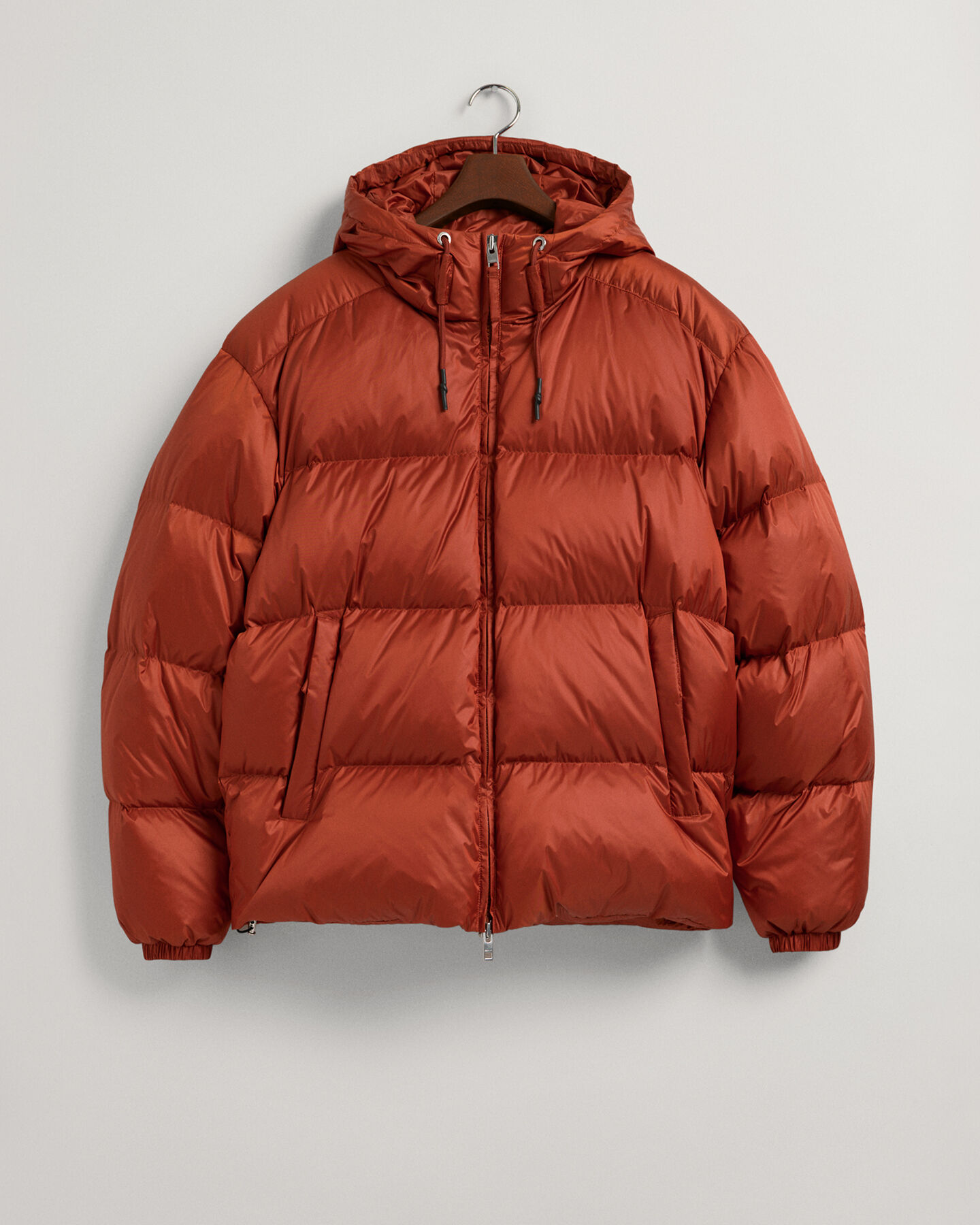 Glänzende Puffer Jacke
