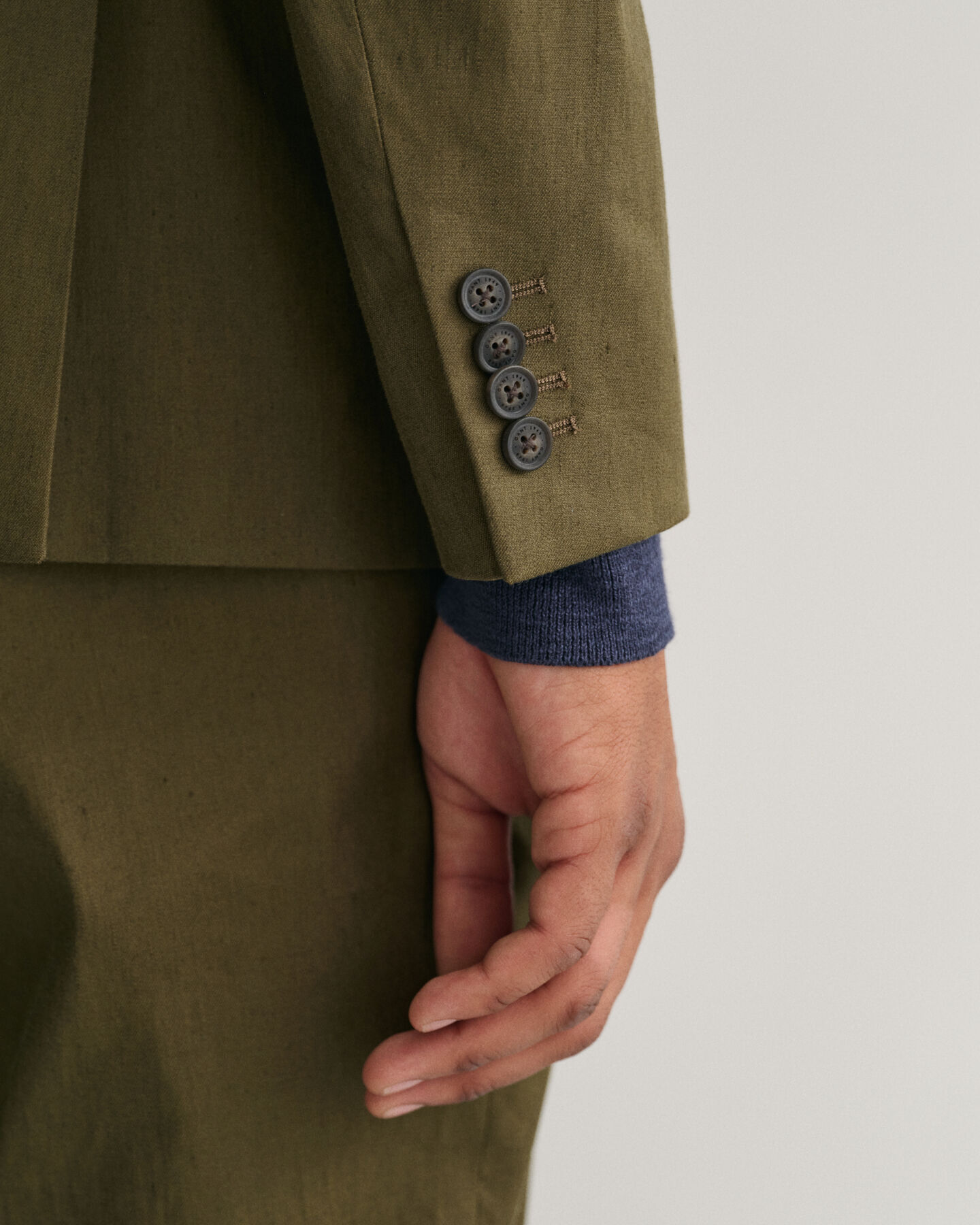 Baumwoll Leinen Anzugblazer