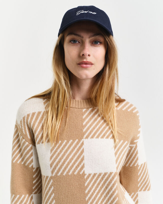 Buffalo Checked Rundhalspullover