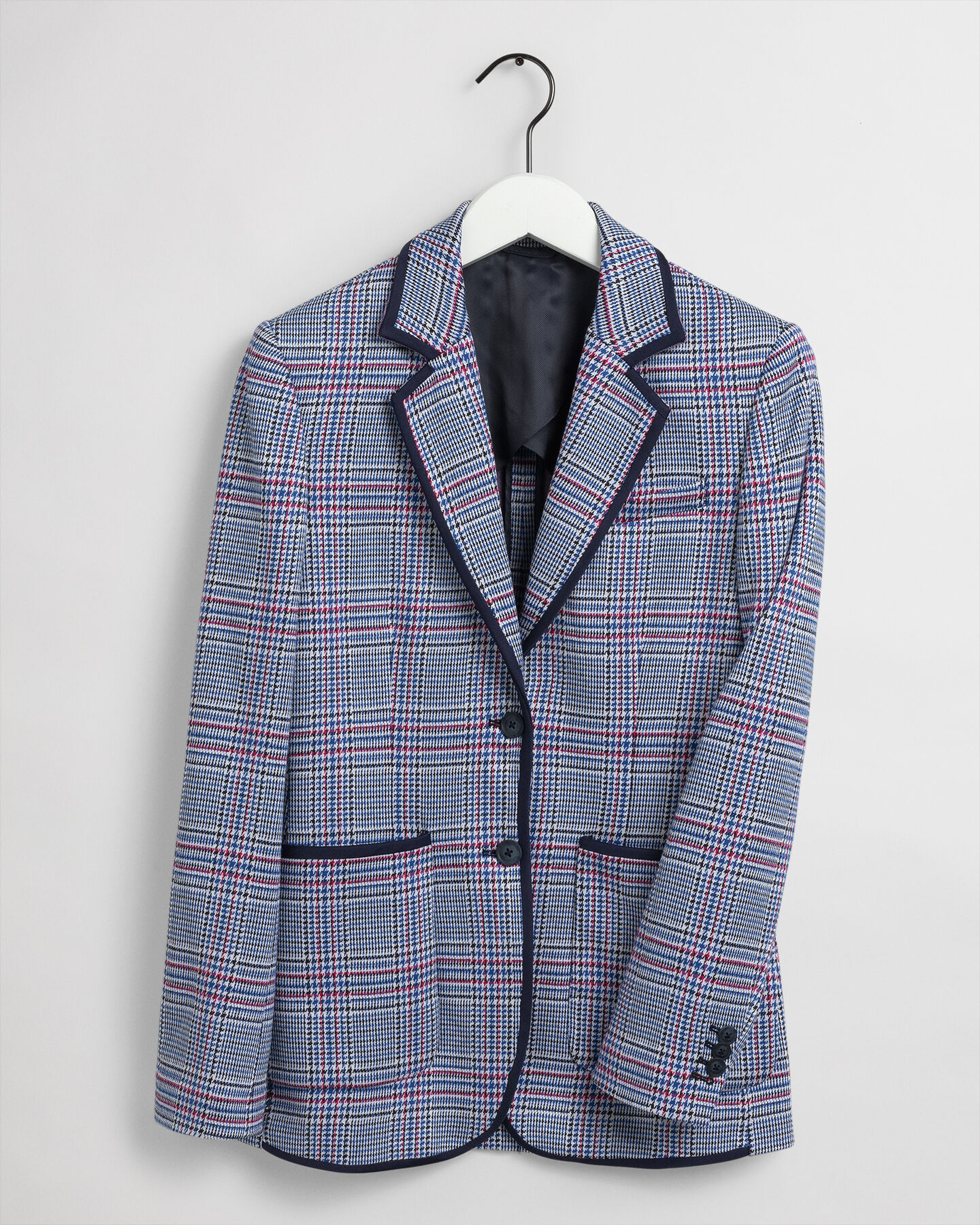 Jersey Blazer mit Karomuster