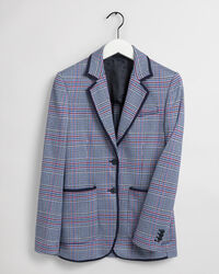 Jersey Blazer mit Karomuster