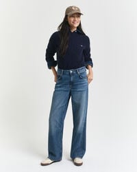 Lambswool Zopfstrick Rundhalspullover