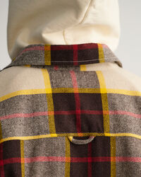 Woll-Hemdjacke mit Tartan-Muster