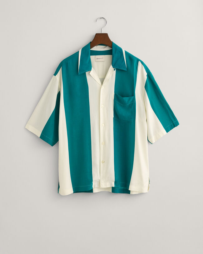 Relaxed Fit Kurzarmhemd aus Viskose