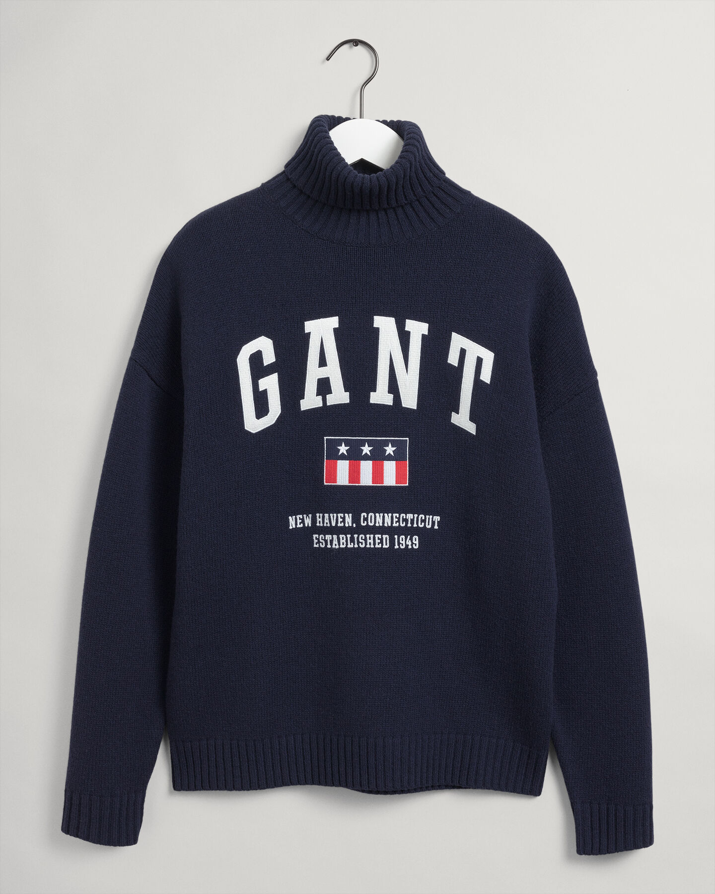 Graphic Rollkragenpullover aus Wolle