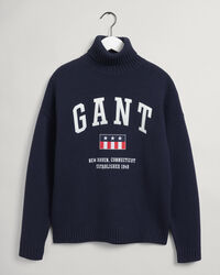 Graphic Rollkragenpullover aus Wolle