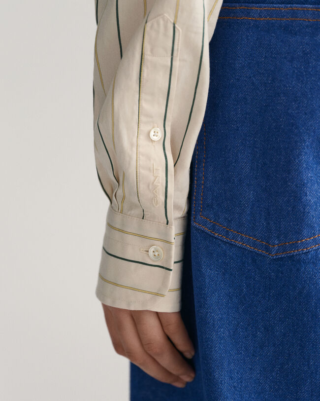 Oversized Compact Popeline Hemd mit Streifen