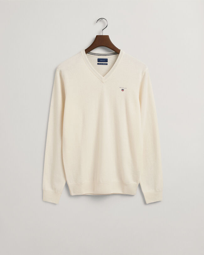 V-Neck Pullover aus Super Fine Lambswool