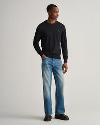 Baumwoll Kaschmir Rundhalspullover